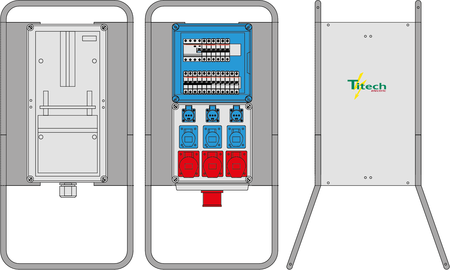 Titech byggestrømstavle: Målertavle 63A